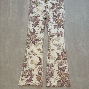 Anthropologie pilcro floral denim pant